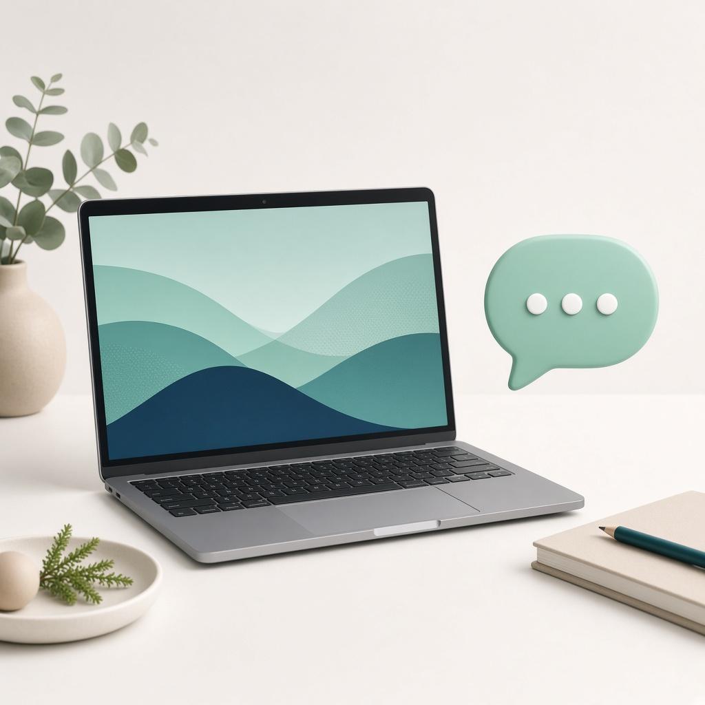 A laptop ready for an online visit with a licensed provider